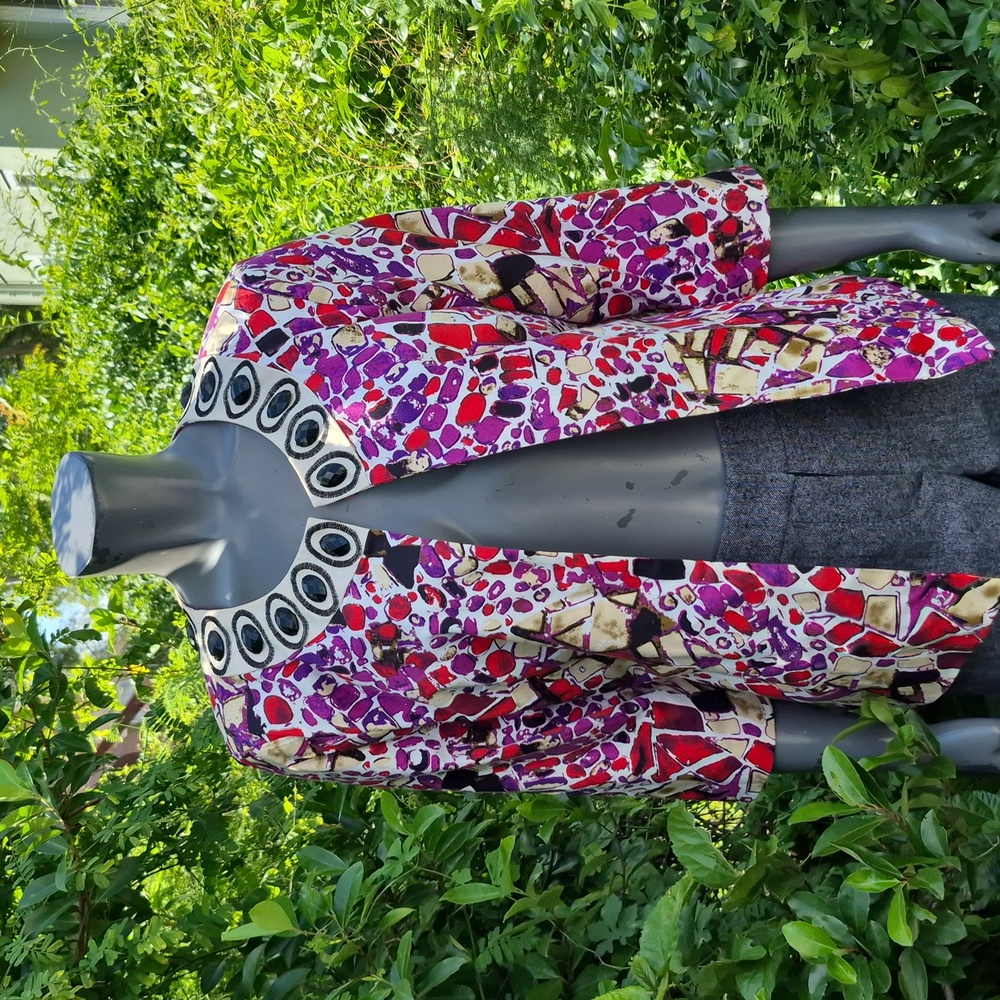 Silk Land Collection Ladies Beautful Multi-Colored Collarless Cotton Jacket